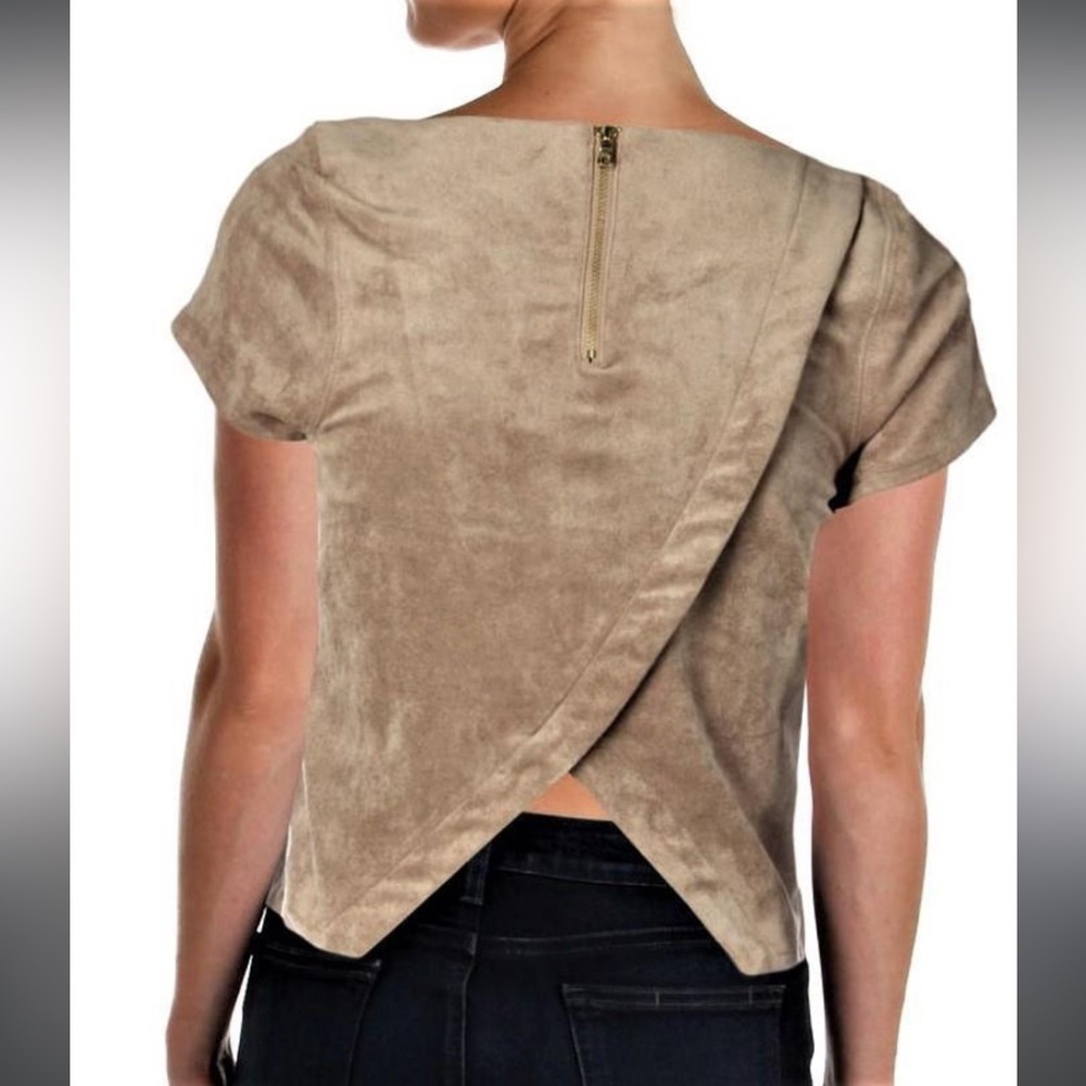 Sam Edelman Suede Camel Color Top Size Medium